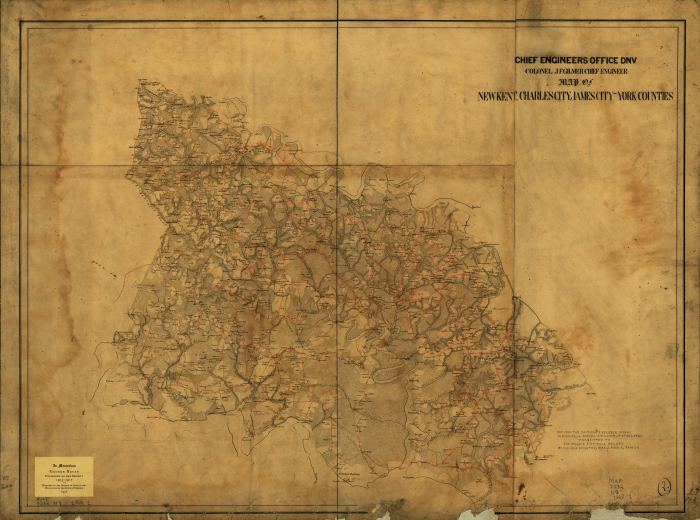 "Map from the Confederate Engineer Bureau in Richmond, Va. General J.F. Gilmer, Chief Engineer[.] Presented to the Virginia Historical Society by his only daughter, Mrs. J.F. Minis, Sav[ana]h, Ga."--Note on map. (1863)