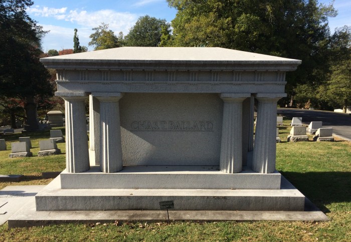 Crypt of Charles T. Ballard, Cave Hill Cemetery, Louisville, Kentucky.